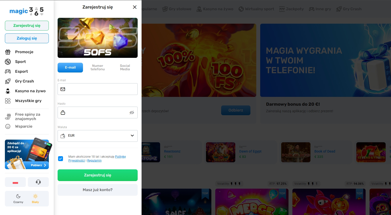 Magic365 kasyno pl